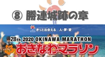 【おきなわマラソン2020⑧】フルマラソンで世界遺産の勝連城跡をチラ見！恒例のあの坂が来る！エイド・仮装ランナーも紹介（当日・10km地点 勝連城跡の章）