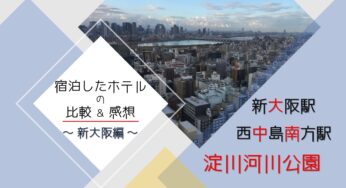 淀川河川公園｜徒歩で行けるホテルの比較・宿泊体験記【西中島南方駅・新大阪駅】｜マラソン大会会場に近い